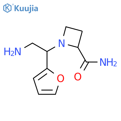 1-2-amino-1-(furan-2-yl)ethylazetidine-2-carboxamide structure