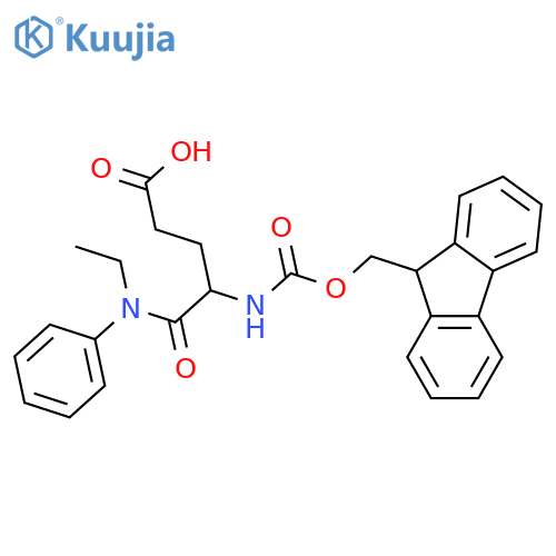 4-ethyl(phenyl)carbamoyl-4-({(9H-fluoren-9-yl)methoxycarbonyl}amino)butanoic acid structure