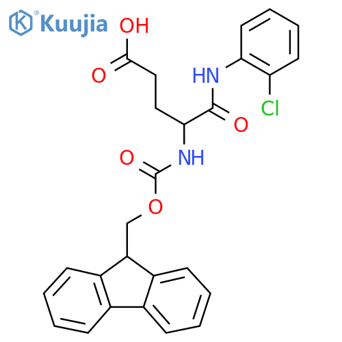 4-(2-chlorophenyl)carbamoyl-4-({(9H-fluoren-9-yl)methoxycarbonyl}amino)butanoic acid structure