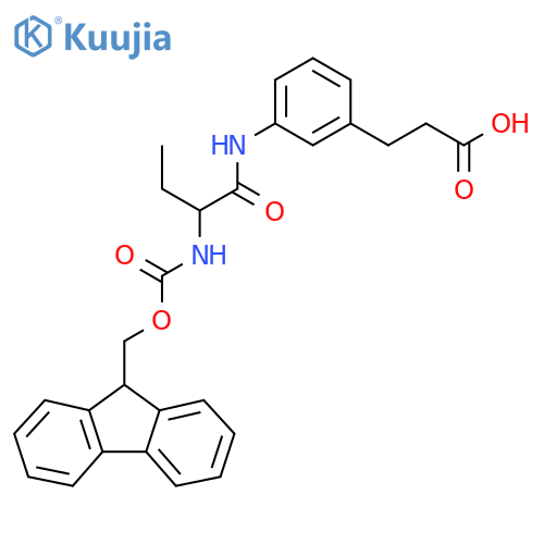 3-{3-2-({(9H-fluoren-9-yl)methoxycarbonyl}amino)butanamidophenyl}propanoic acid structure