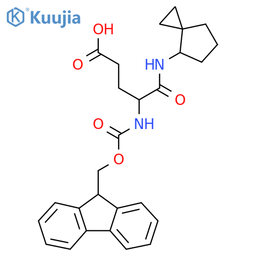 4-({(9H-fluoren-9-yl)methoxycarbonyl}amino)-4-({spiro2.4heptan-4-yl}carbamoyl)butanoic acid structure