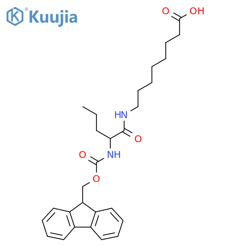8-2-({(9H-fluoren-9-yl)methoxycarbonyl}amino)pentanamidooctanoic acid structure
