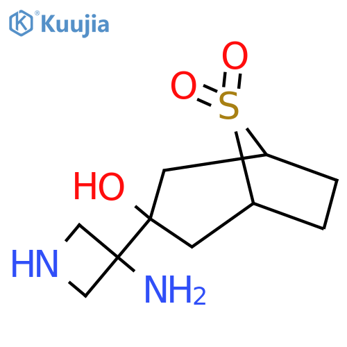 3-(3-Aminoazetidin-3-yl)-3-hydroxy-8lambda6-thiabicyclo[3.2.1]octane-8,8-dione structure