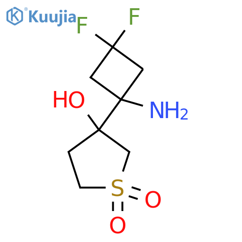 3-(1-Amino-3,3-difluorocyclobutyl)-3-hydroxy-1lambda6-thiolane-1,1-dione structure