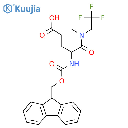 4-({(9H-fluoren-9-yl)methoxycarbonyl}amino)-4-methyl(2,2,2-trifluoroethyl)carbamoylbutanoic acid structure