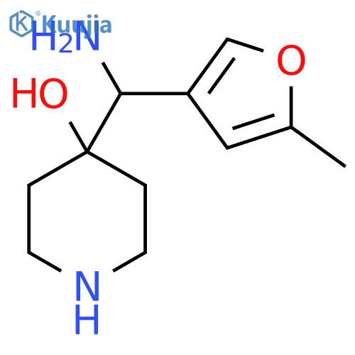 4-amino(5-methylfuran-3-yl)methylpiperidin-4-ol structure
