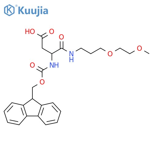 3-({(9H-fluoren-9-yl)methoxycarbonyl}amino)-3-{3-(2-methoxyethoxy)propylcarbamoyl}propanoic acid structure