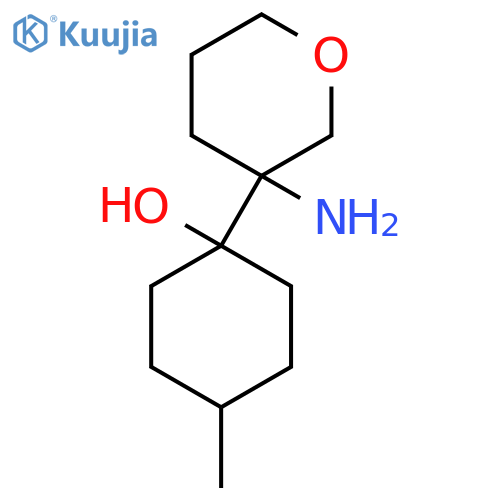 1-(3-aminooxan-3-yl)-4-methylcyclohexan-1-ol structure