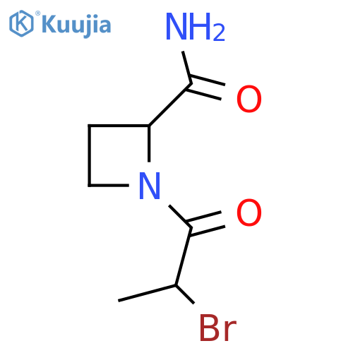 1-(2-bromopropanoyl)azetidine-2-carboxamide structure