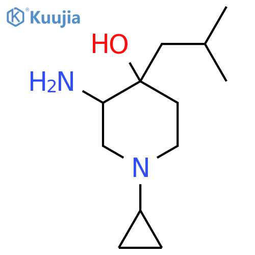 3-amino-1-cyclopropyl-4-(2-methylpropyl)piperidin-4-ol structure