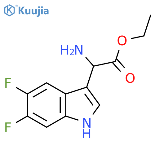 ethyl 2-amino-2-(5,6-difluoro-1H-indol-3-yl)acetate structure