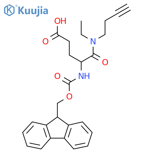 4-(but-3-yn-1-yl)(ethyl)carbamoyl-4-({(9H-fluoren-9-yl)methoxycarbonyl}amino)butanoic acid structure