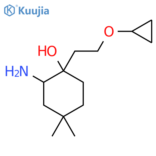 2-amino-1-(2-cyclopropoxyethyl)-4,4-dimethylcyclohexan-1-ol structure