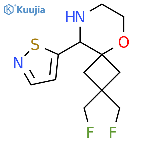 2,2-bis(fluoromethyl)-9-(1,2-thiazol-5-yl)-5-oxa-8-azaspiro3.5nonane structure
