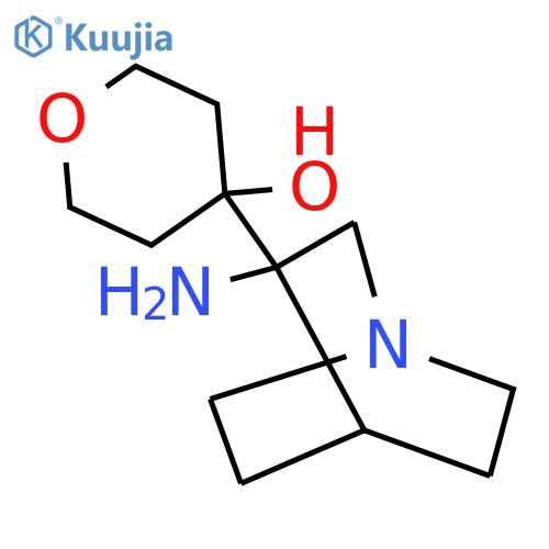 4-{3-amino-1-azabicyclo2.2.2octan-3-yl}oxan-4-ol structure
