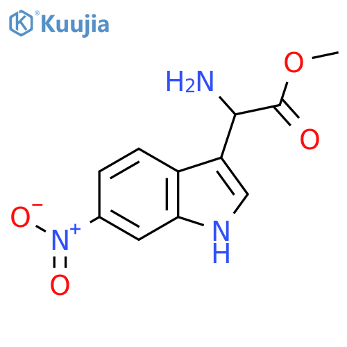 methyl 2-amino-2-(6-nitro-1H-indol-3-yl)acetate structure