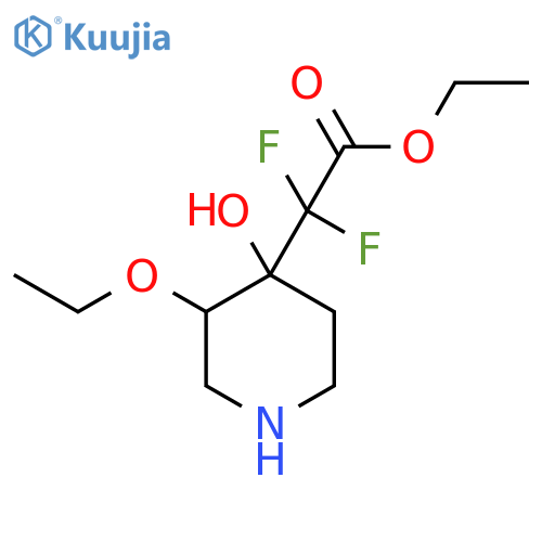 Ethyl 2-(3-ethoxy-4-hydroxypiperidin-4-yl)-2,2-difluoroacetate structure