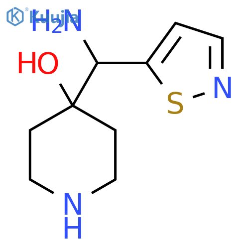 4-amino(1,2-thiazol-5-yl)methylpiperidin-4-ol structure