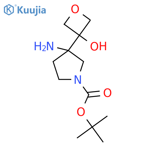 Tert-butyl 3-amino-3-(3-hydroxyoxetan-3-yl)pyrrolidine-1-carboxylate structure