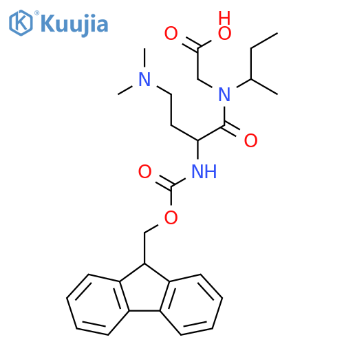 2-N-(butan-2-yl)-4-(dimethylamino)-2-({(9H-fluoren-9-yl)methoxycarbonyl}amino)butanamidoacetic acid structure