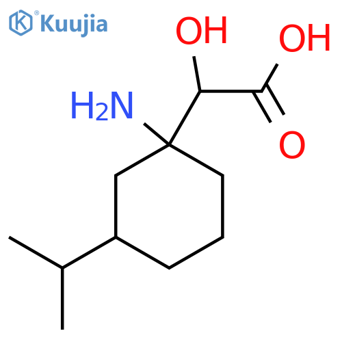 2-1-amino-3-(propan-2-yl)cyclohexyl-2-hydroxyacetic acid structure