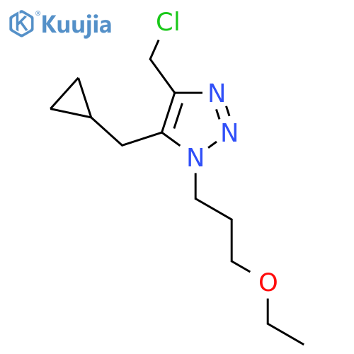 4-(chloromethyl)-5-(cyclopropylmethyl)-1-(3-ethoxypropyl)-1H-1,2,3-triazole structure