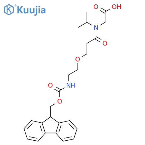 2-{3-2-({(9H-fluoren-9-yl)methoxycarbonyl}amino)ethoxy-N-(propan-2-yl)propanamido}acetic acid structure