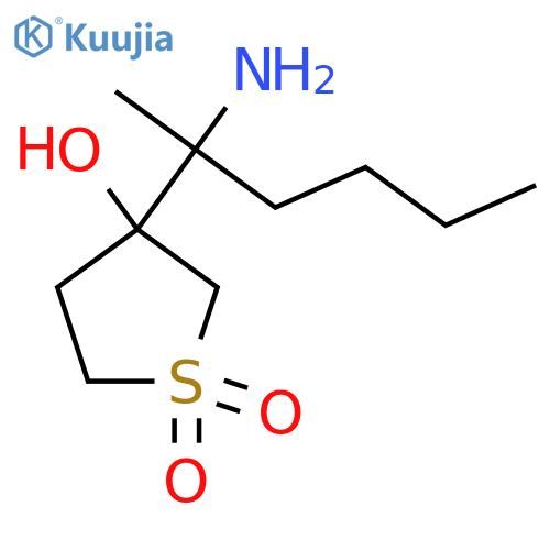 3-(2-aminohexan-2-yl)-3-hydroxy-1lambda6-thiolane-1,1-dione structure