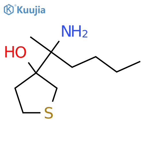 3-(2-aminohexan-2-yl)thiolan-3-ol structure