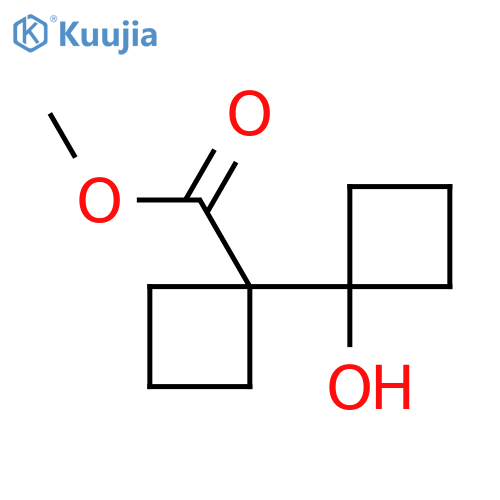 methyl 1-(1-hydroxycyclobutyl)cyclobutane-1-carboxylate structure