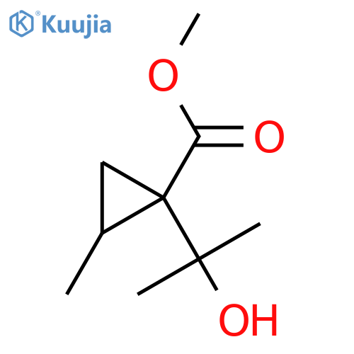 methyl 1-(2-hydroxypropan-2-yl)-2-methylcyclopropane-1-carboxylate structure