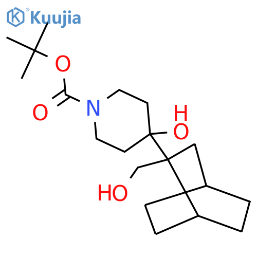 tert-butyl 4-hydroxy-4-2-(hydroxymethyl)bicyclo2.2.2octan-2-ylpiperidine-1-carboxylate structure