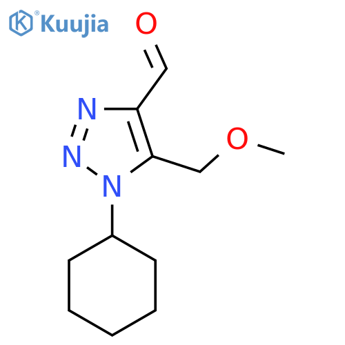 1-cyclohexyl-5-(methoxymethyl)-1H-1,2,3-triazole-4-carbaldehyde structure
