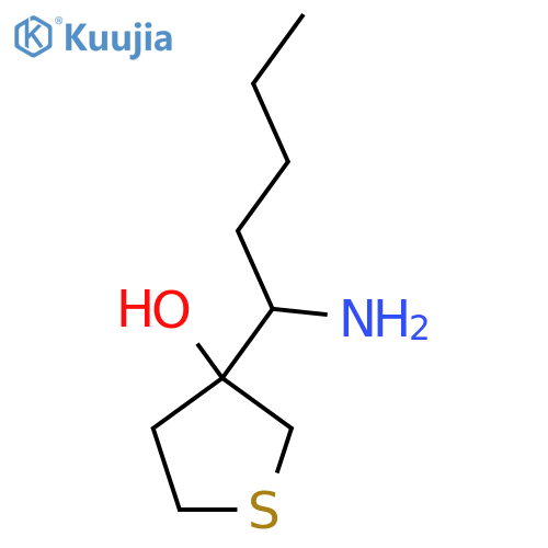 3-(1-aminopentyl)thiolan-3-ol structure