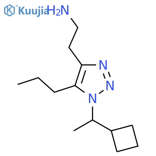 2-1-(1-cyclobutylethyl)-5-propyl-1H-1,2,3-triazol-4-ylethan-1-amine structure