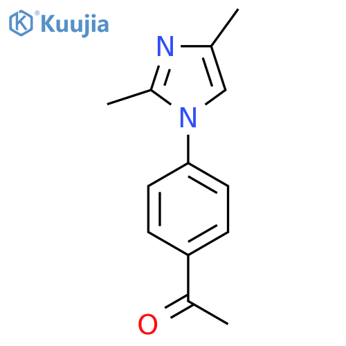 1-4-(2,4-dimethyl-1H-imidazol-1-yl)phenylethan-1-one structure