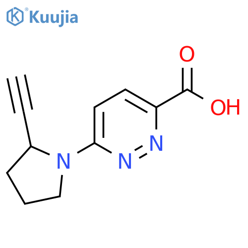 6-(2-ethynylpyrrolidin-1-yl)pyridazine-3-carboxylic acid structure