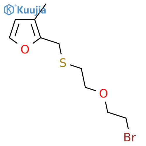 2-({2-(2-bromoethoxy)ethylsulfanyl}methyl)-3-methylfuran structure