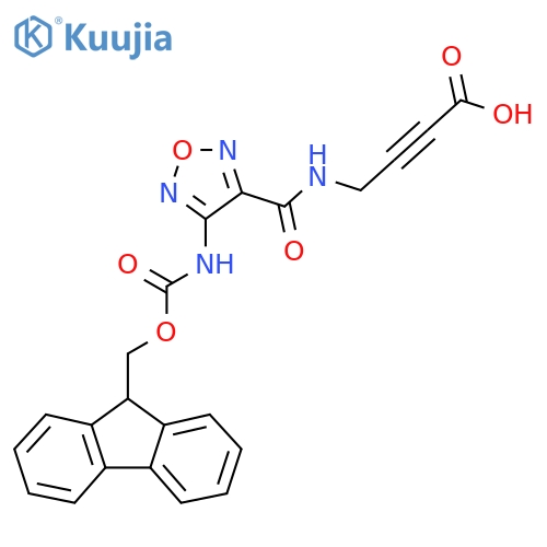 4-{4-({(9H-fluoren-9-yl)methoxycarbonyl}amino)-1,2,5-oxadiazol-3-ylformamido}but-2-ynoic acid structure