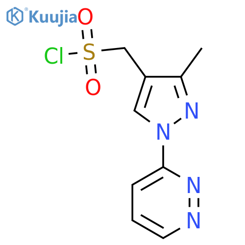 3-methyl-1-(pyridazin-3-yl)-1H-pyrazol-4-ylmethanesulfonyl chloride structure