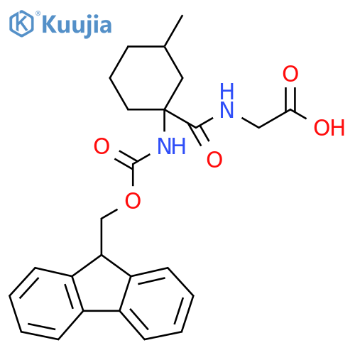 2-{1-({(9H-fluoren-9-yl)methoxycarbonyl}amino)-3-methylcyclohexylformamido}acetic acid structure