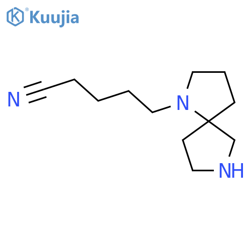 5-{1,7-diazaspiro4.4nonan-1-yl}pentanenitrile structure