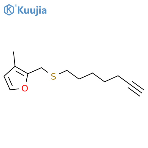2-(hept-6-yn-1-ylsulfanyl)methyl-3-methylfuran structure