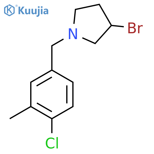 3-bromo-1-(4-chloro-3-methylphenyl)methylpyrrolidine structure