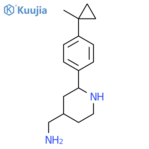 {2-4-(1-methylcyclopropyl)phenylpiperidin-4-yl}methanamine structure