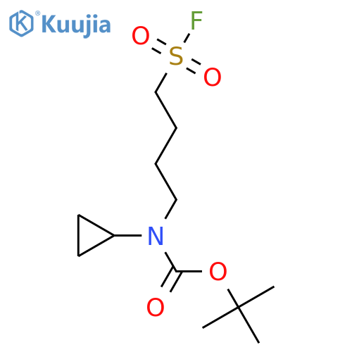 tert-butyl N-cyclopropyl-N-4-(fluorosulfonyl)butylcarbamate structure