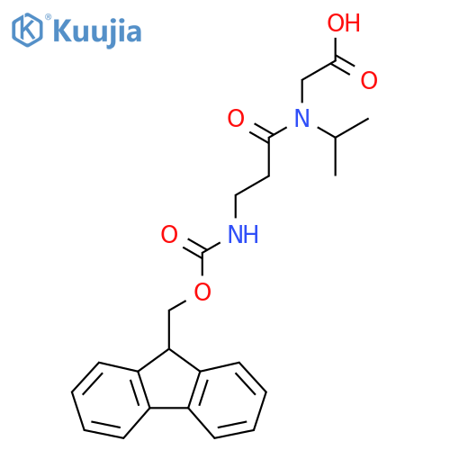 2-3-({(9H-fluoren-9-yl)methoxycarbonyl}amino)-N-(propan-2-yl)propanamidoacetic acid structure