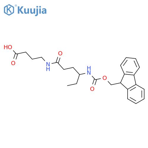 4-4-({(9H-fluoren-9-yl)methoxycarbonyl}amino)hexanamidobutanoic acid structure