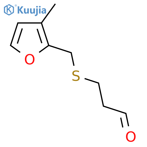 3-{(3-methylfuran-2-yl)methylsulfanyl}propanal structure