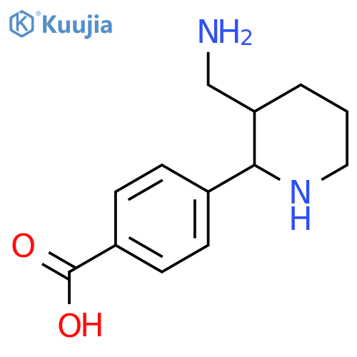 4-[3-(Aminomethyl)piperidin-2-yl]benzoic acid structure
